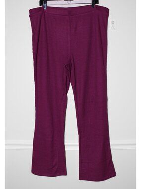 Old Navy Soft Brushed High Waisted Cozy Waffle Flare Pants Burgundy  XL